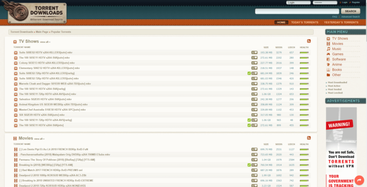 Torrentdownloads site