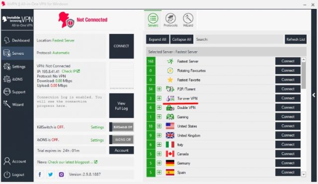 invisible browsing vpn - ibvpn for torrenting