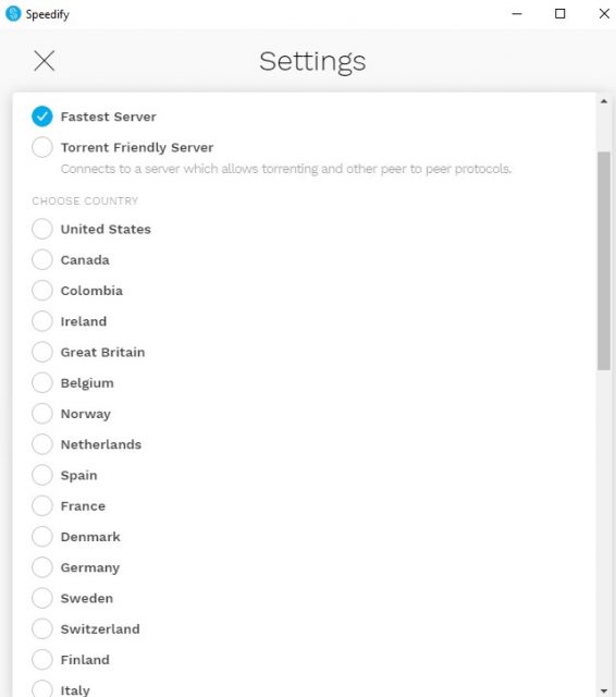 Speedify VPN Servers